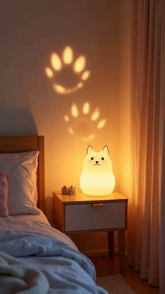 feline themed cozy nighttime lighting solutions