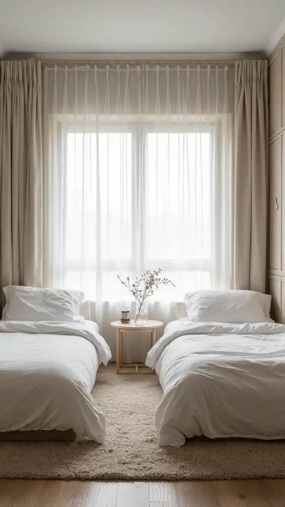 flexible space division with curtains