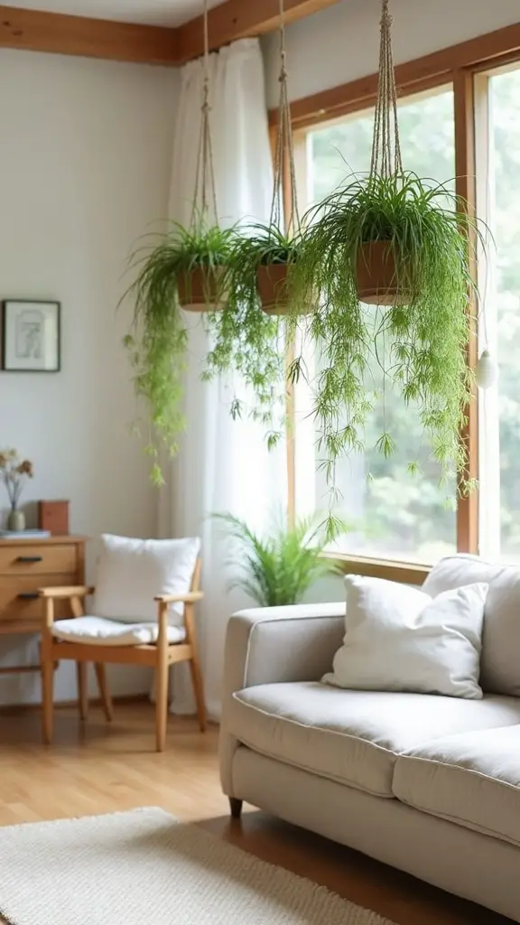 flowing cascading spider plant movement
