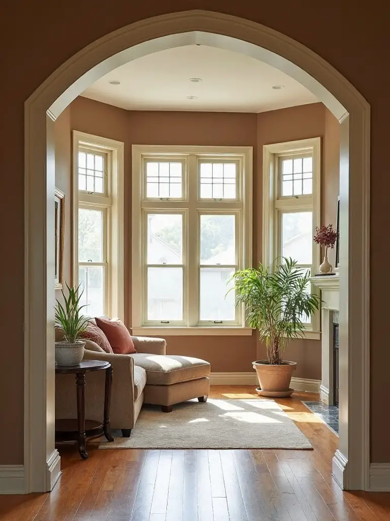 framed accent wall enhances architectural interest
