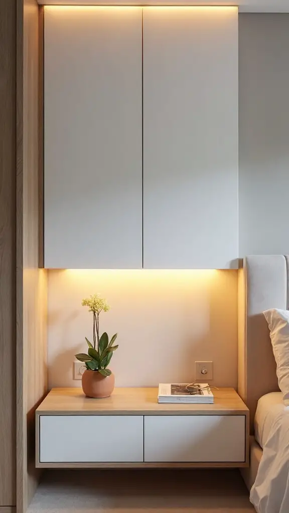 functional illuminated wall mounted storage