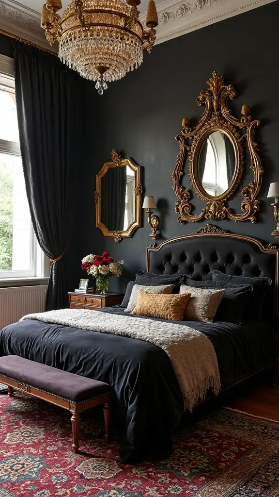 glamorous bohemian dark luxurious sanctuary