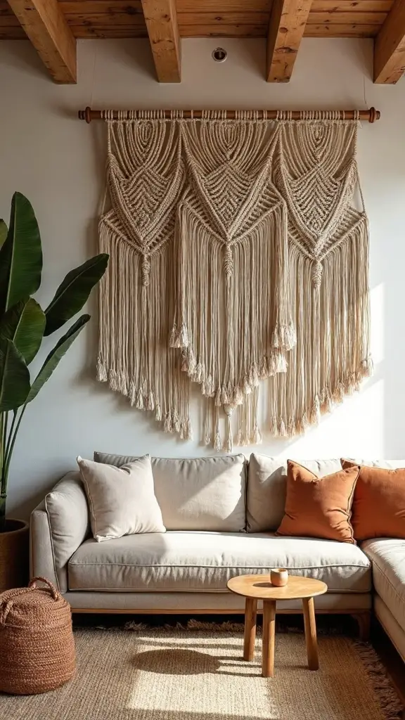 handcrafted textural macrame wall accents