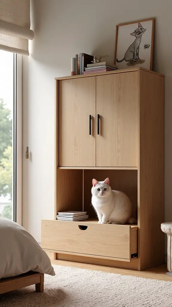 hidden litter enclosures smart storage