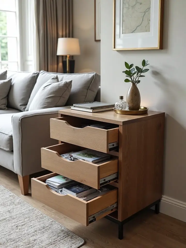 hide clutter with storage