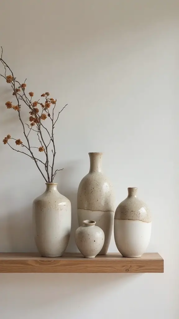 imperfect yet beautiful pottery displays