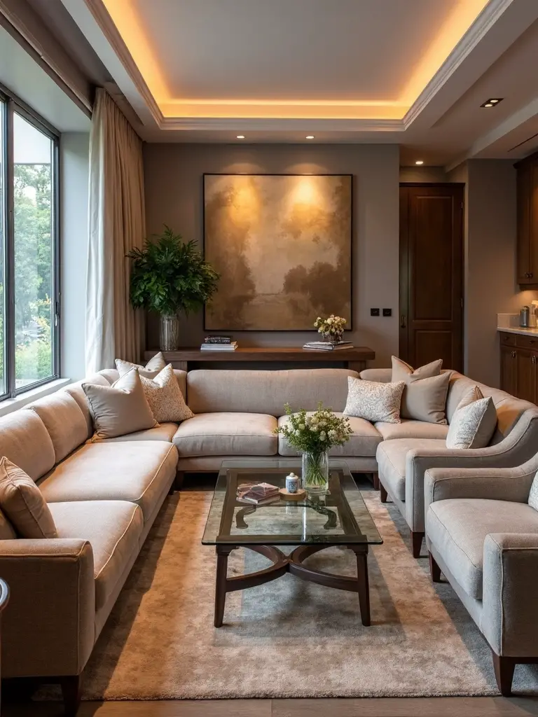 intimate conversational neutral family focused space