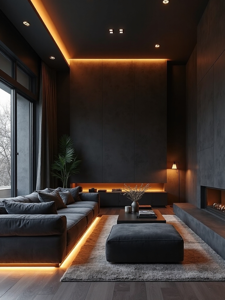 layered adjustable warm sophisticated ambient lighting