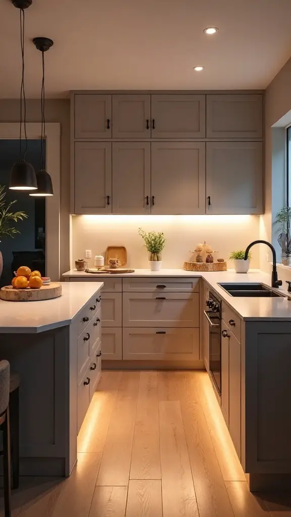 layered flexible cozy illuminative kitchen lighting
