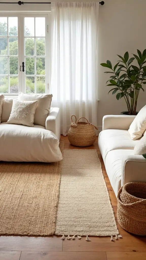 layered natural fiber rugs transform space