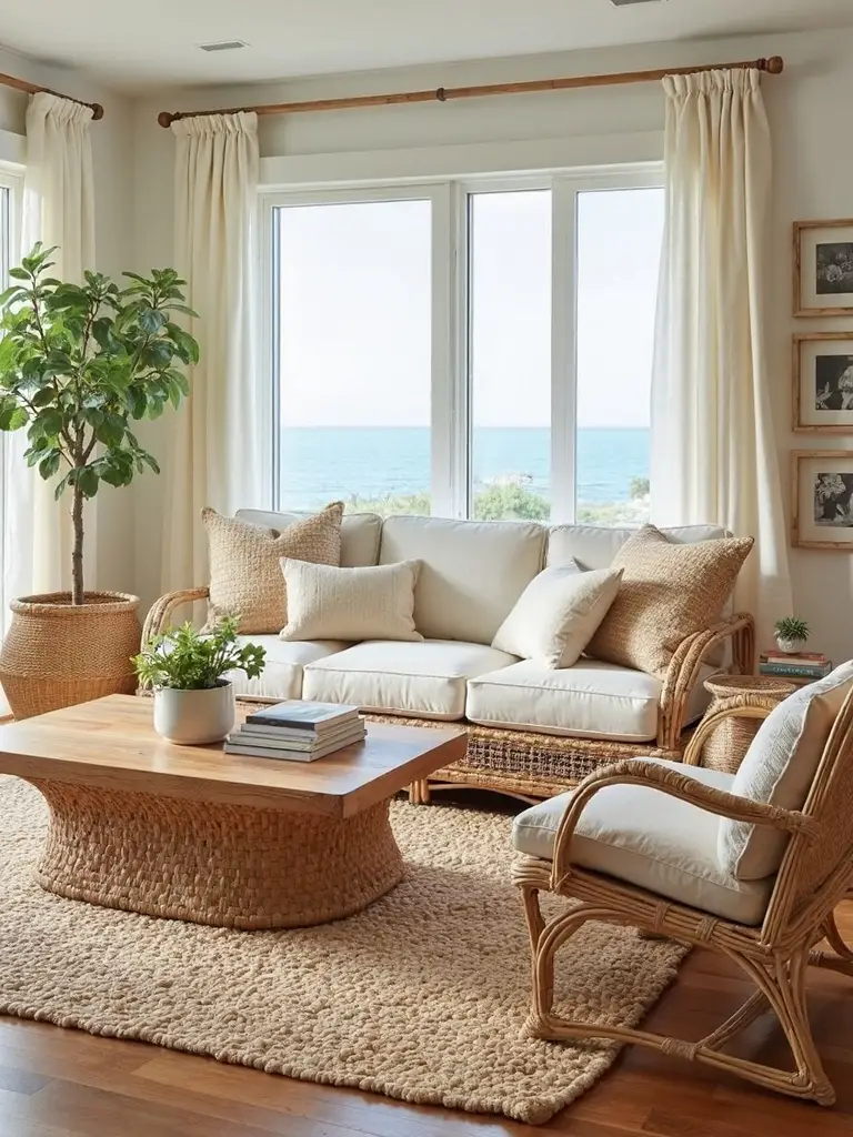 layered natural textures coastal sophistication