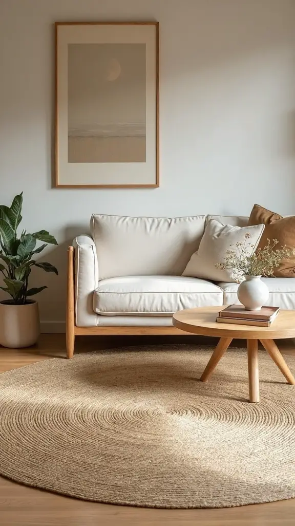 layered textiles warm minimalist japandi