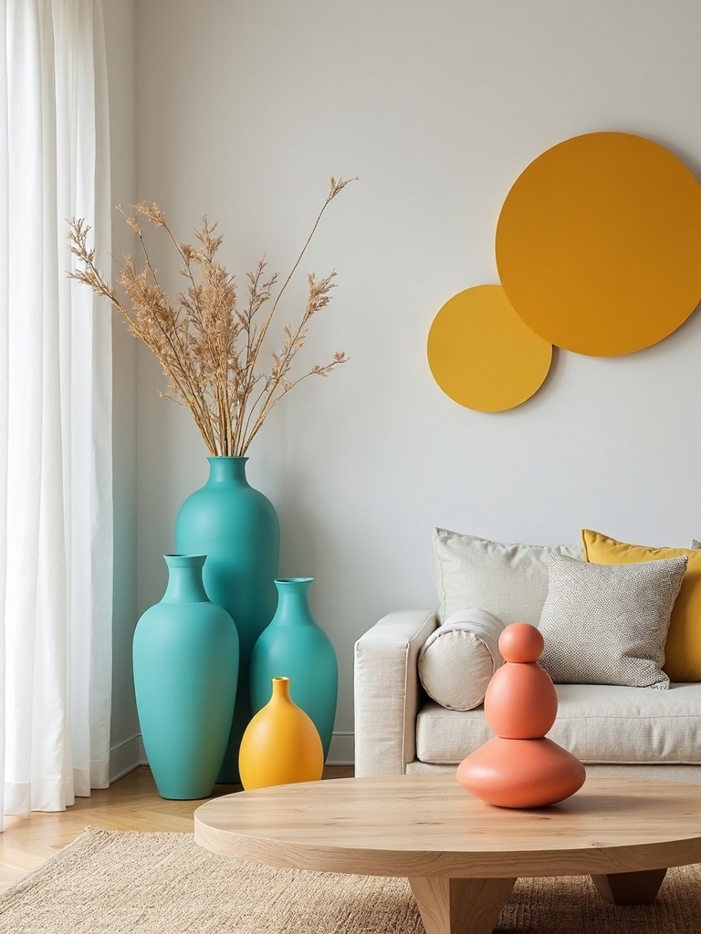 lively vibrant artistic sculptural decor