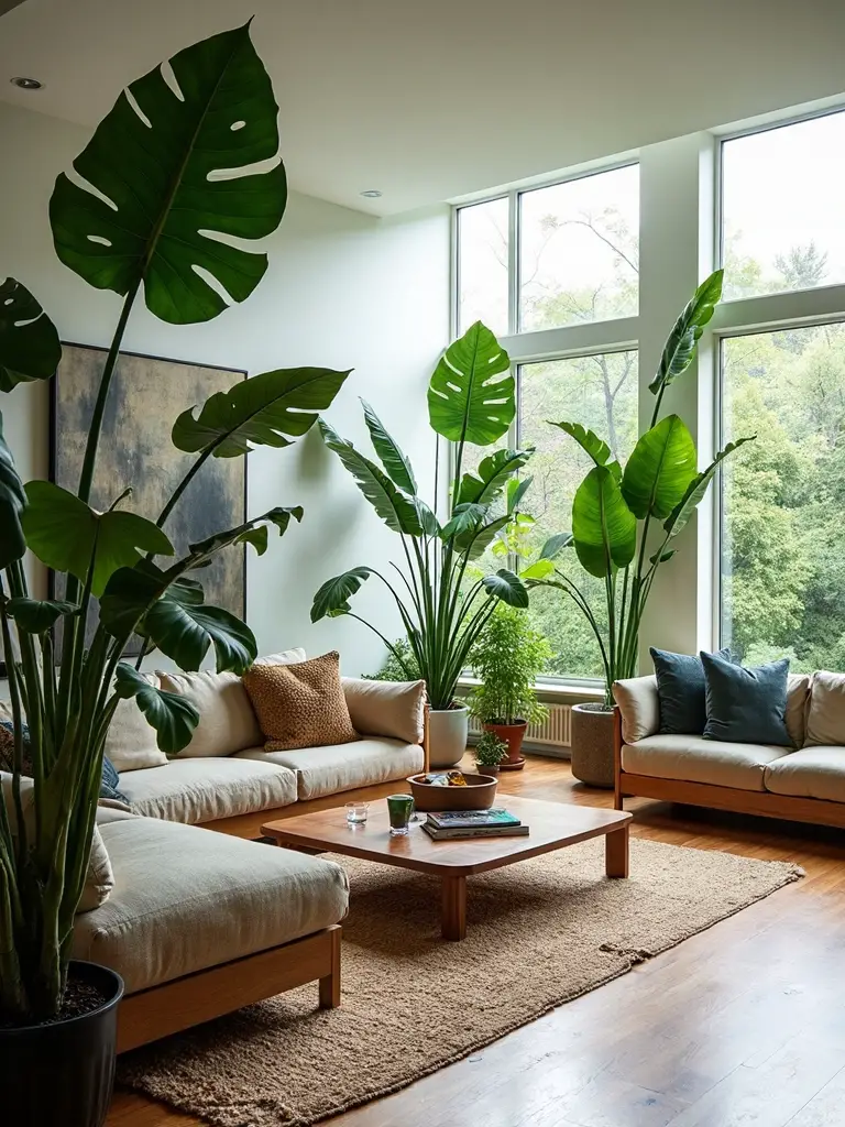 lush living room oasis