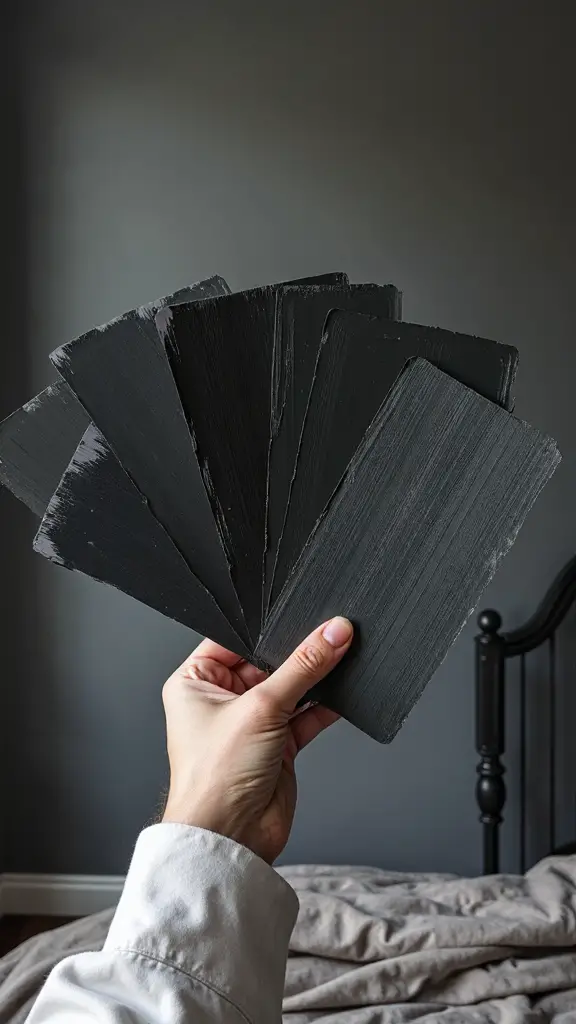 luxurious black bedroom paint selection