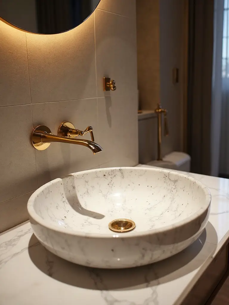 luxurious designer wash basin showcase