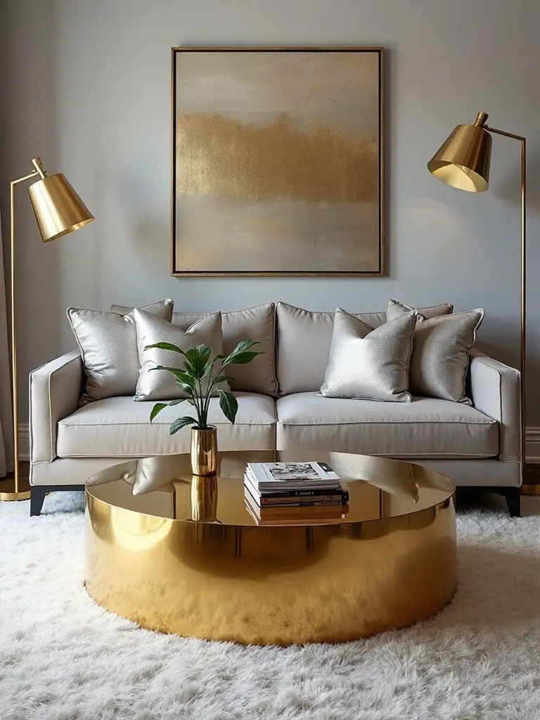luxurious metallic accents elevate aesthetic