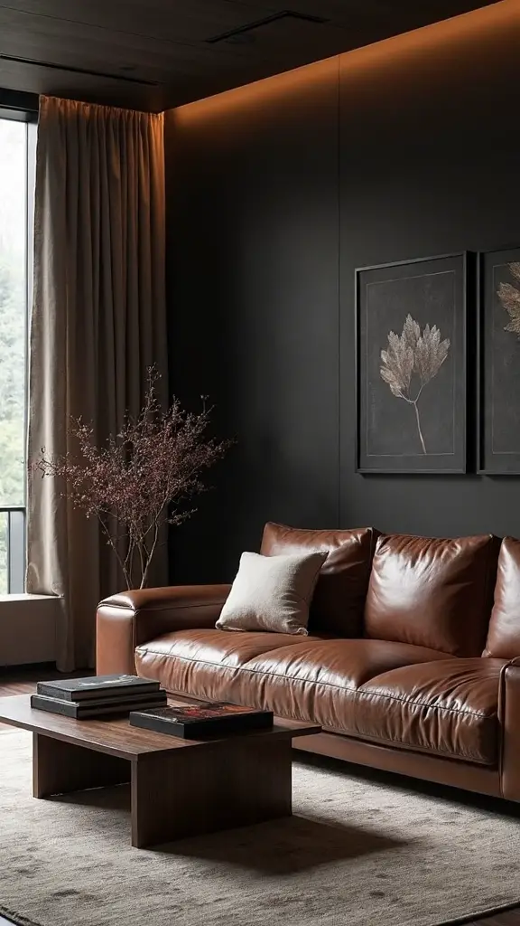 luxurious moody minimalist japandi design