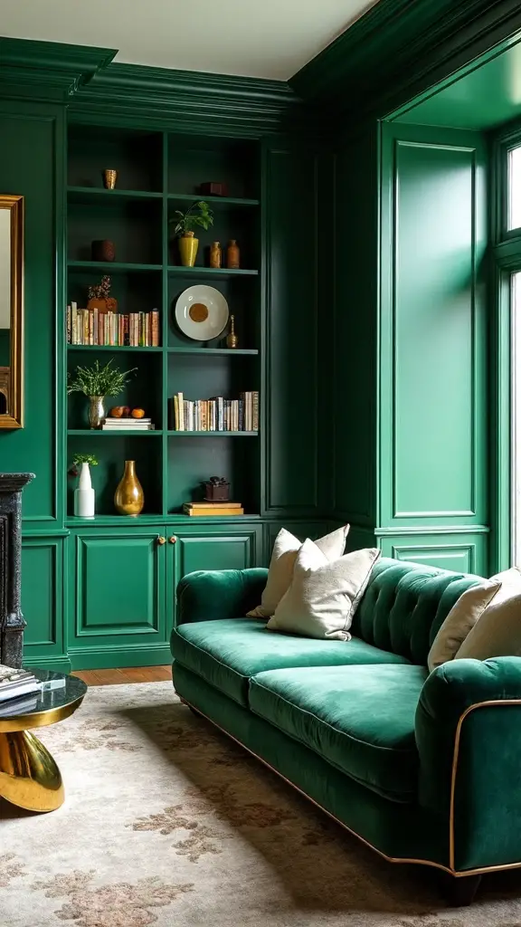 luxurious vibrant green interior transformation