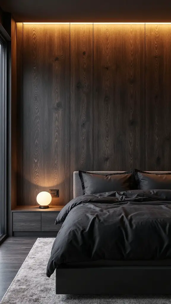 luxurious wood paneled ambiance with integrated lighting