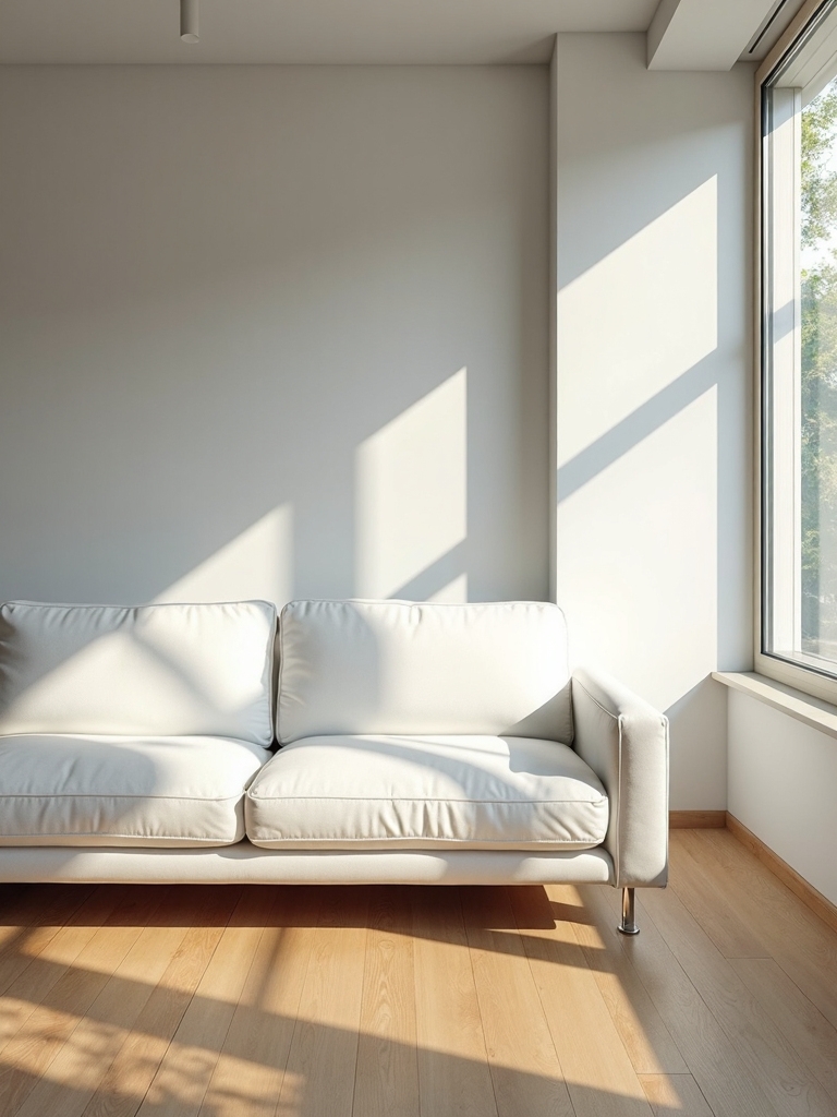 maximize natural light minimalist living room