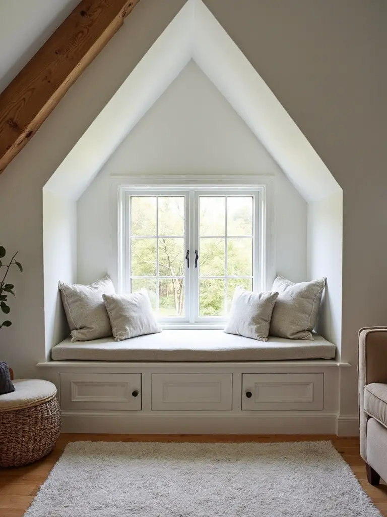 maximize storage and seating in dormers