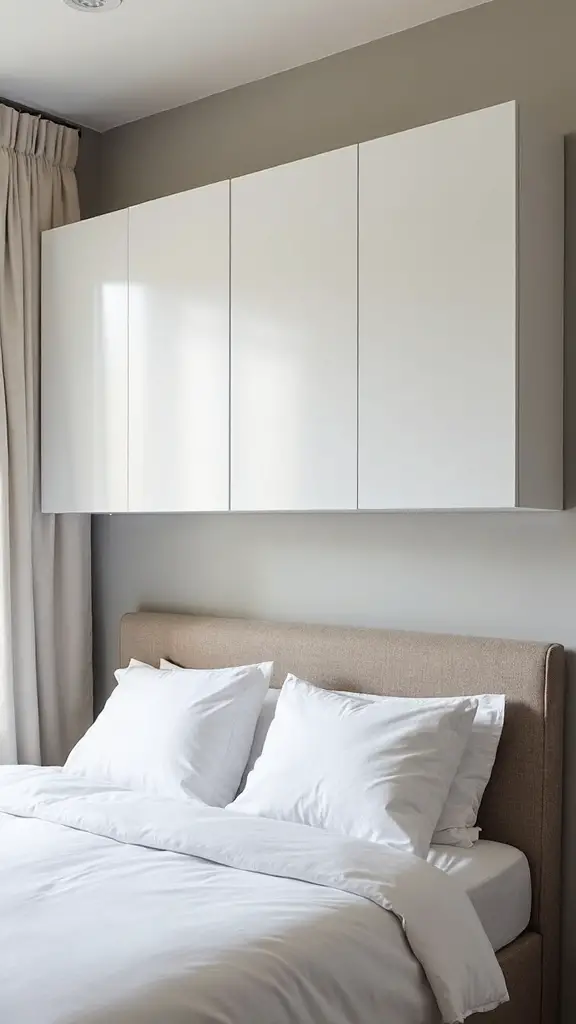 maximized customizable overhead bedroom storage