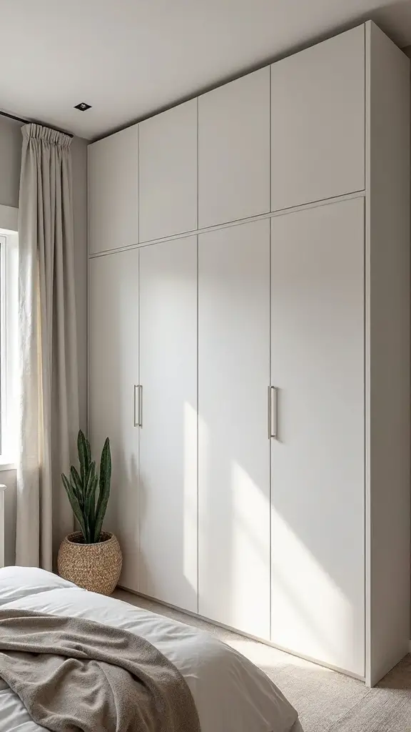 maximized overhead bedroom storage cabinets