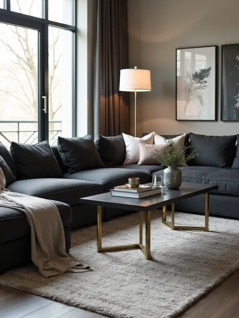 metallic accents elevate living space