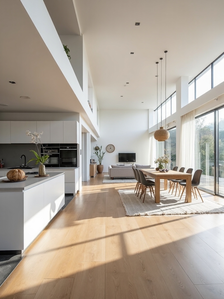 minimalist flow in open plan spaces