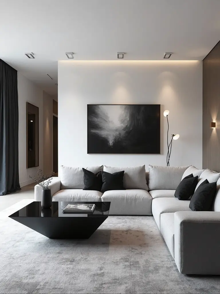 minimalist modern monochrome geometric design