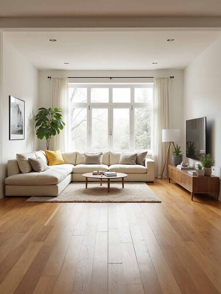 minimalist oak flooring foundation aesthetic