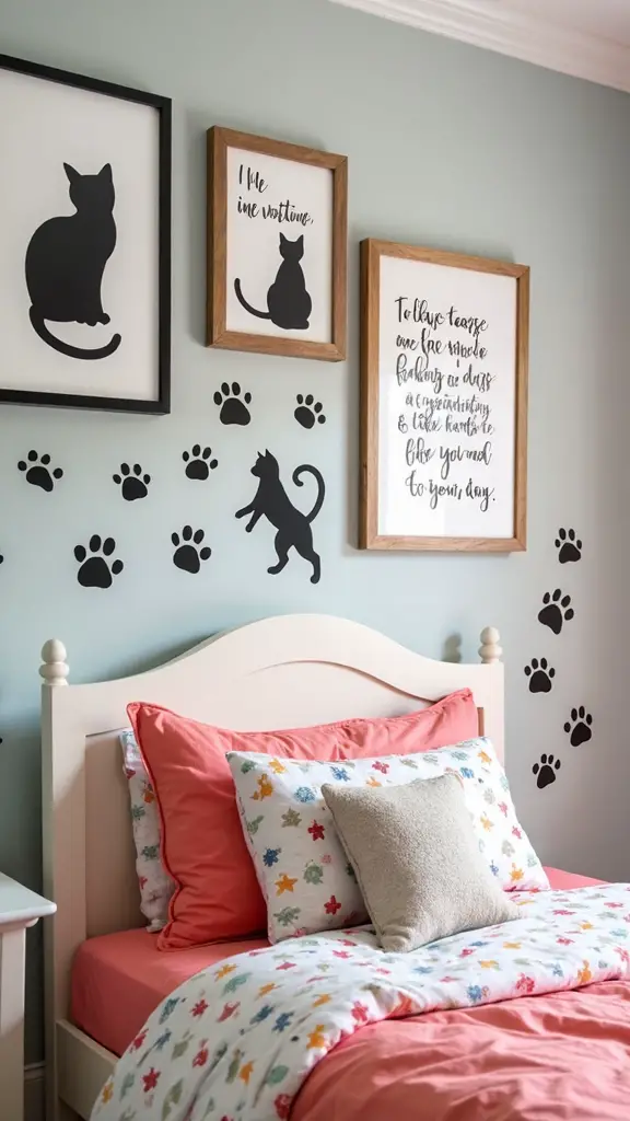 motivational cat themed decor boosts confidence