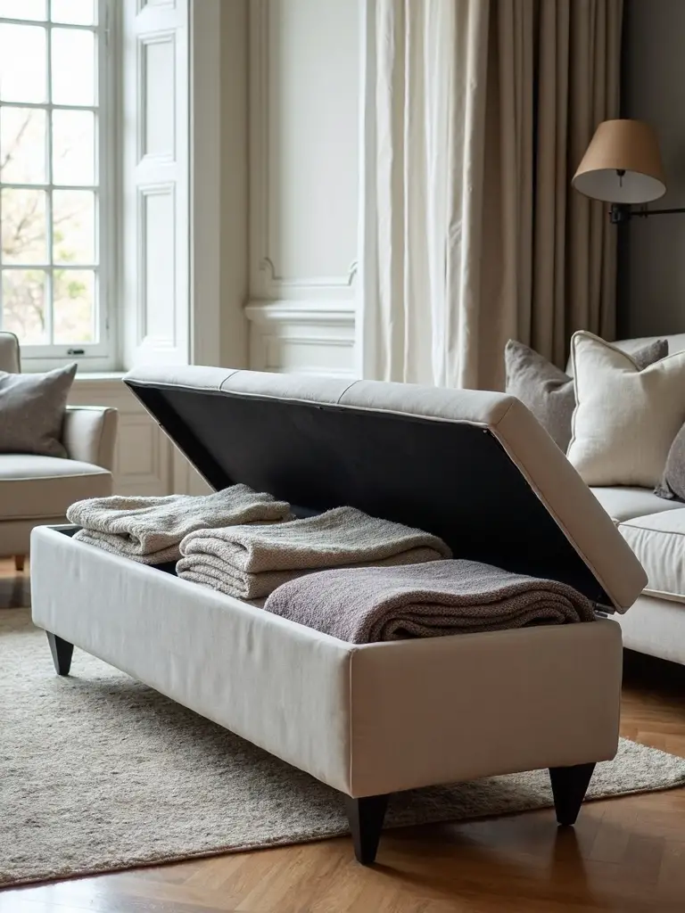 multifunctional storage benches maximize space