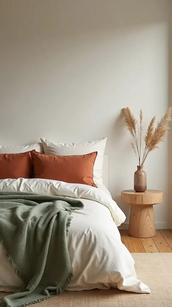 muted earth tone accents add depth