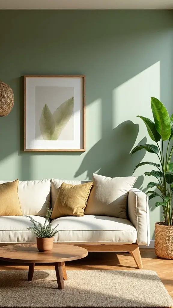 muted green as neutral base