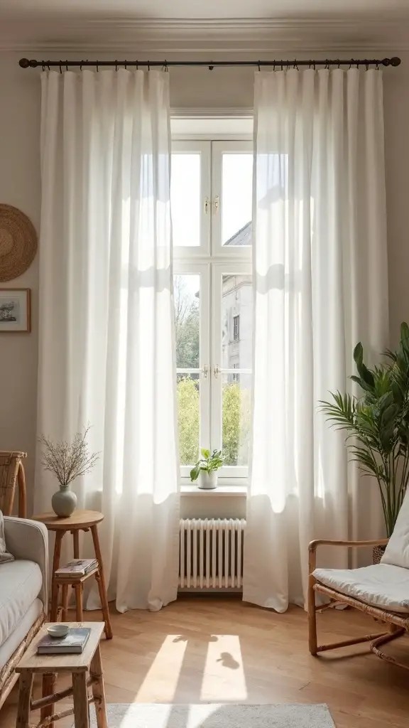natural layered curtain harmony