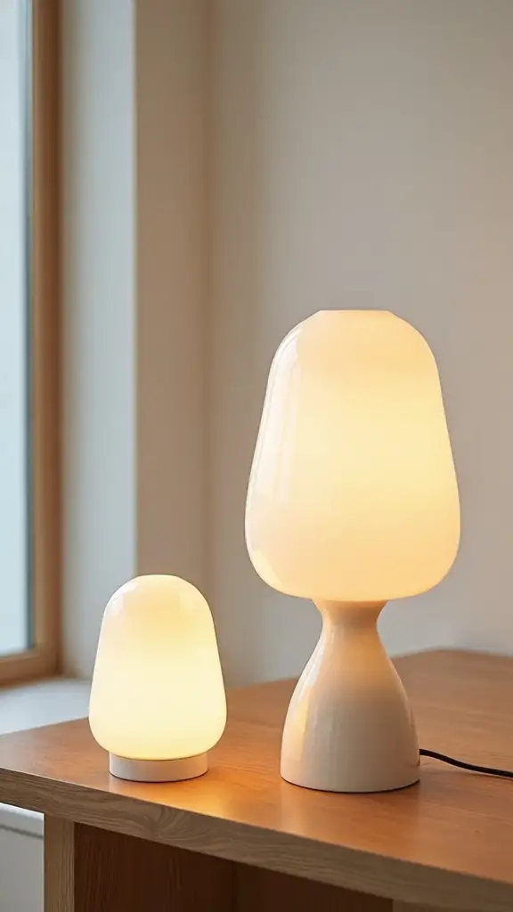 organic ceramic table lamps