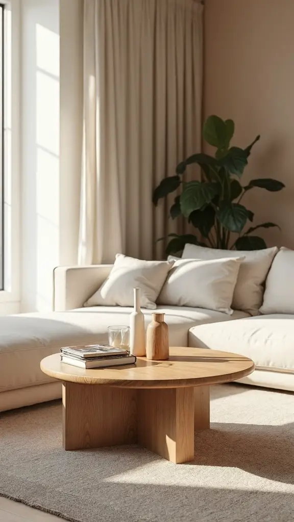organic japandi table design flow