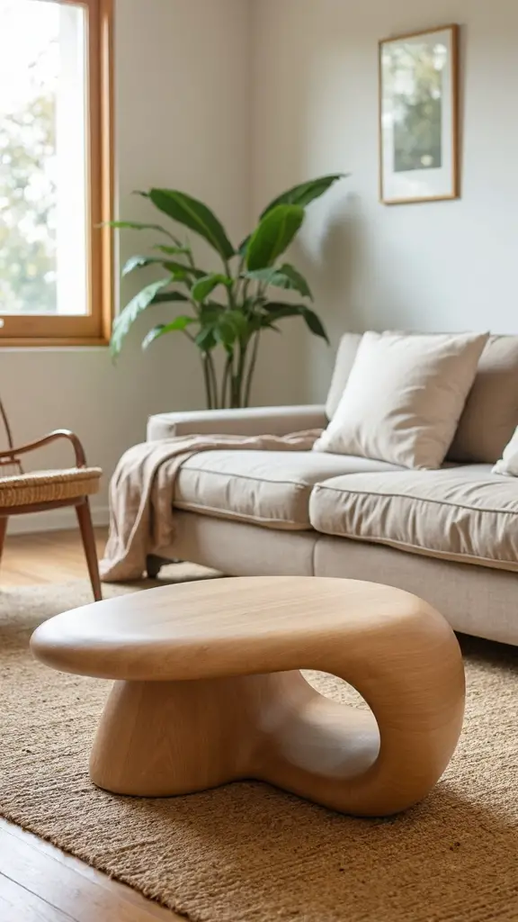 organic sculptural versatile pebble shaped coffee tables