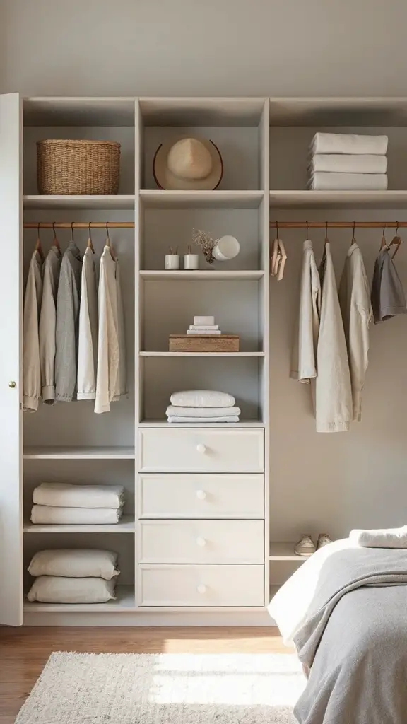 organized streamlined versatile minimalist wardrobe