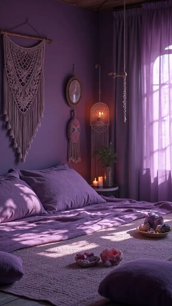 peaceful meditative amethyst spiritual retreat