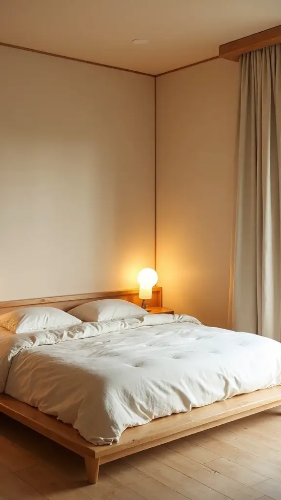 peaceful neutral minimalist japandi oasis