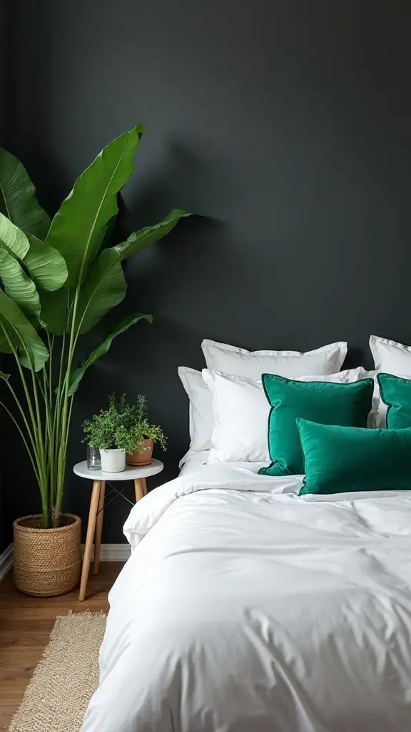 personalized monochrome bedroom with accent color