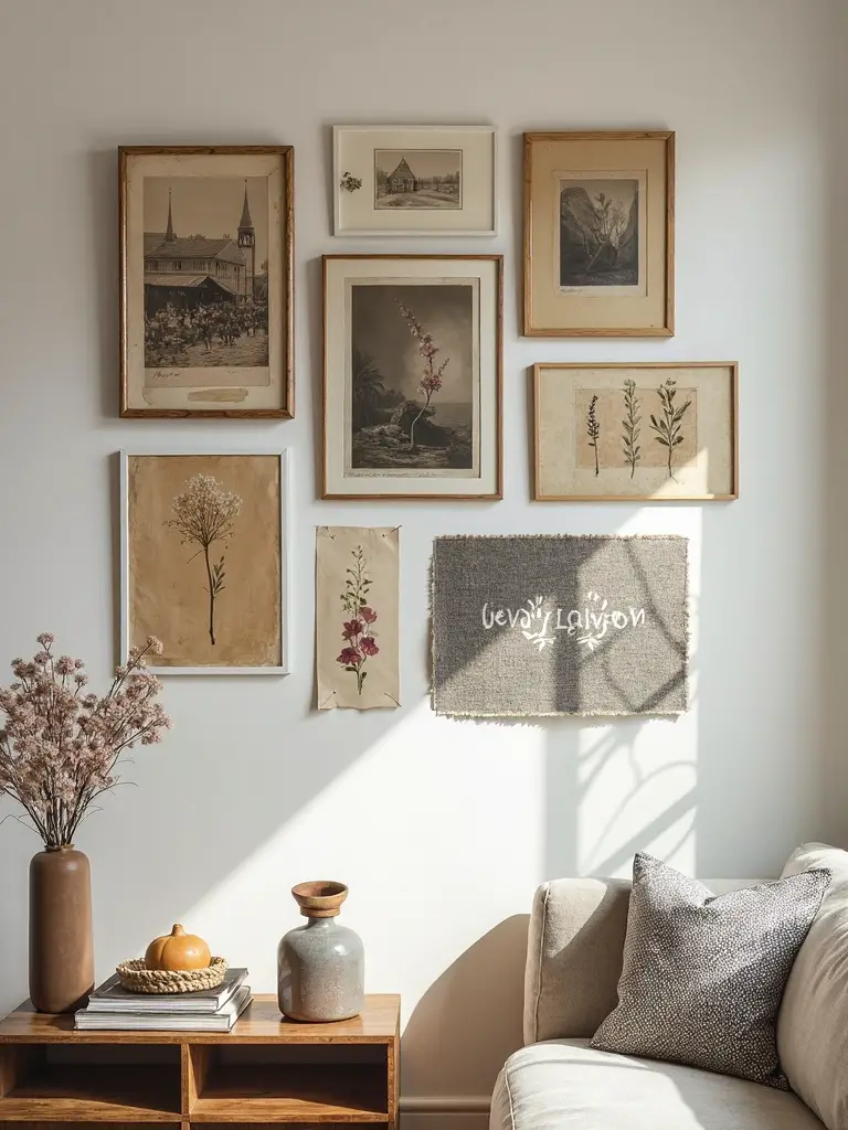 personalized multi textured wall display