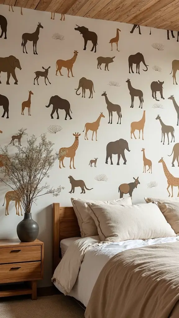 playful animal themed bedroom decor