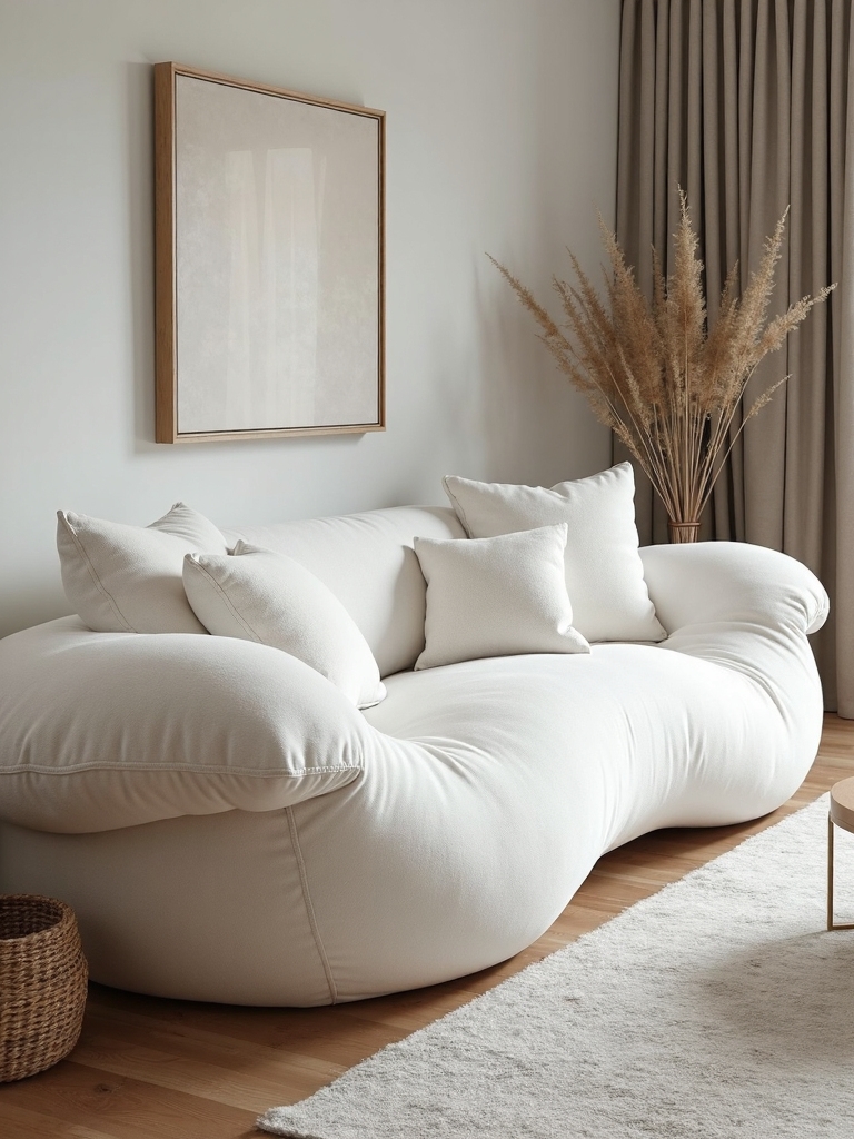 plush oversized minimalist relaxing