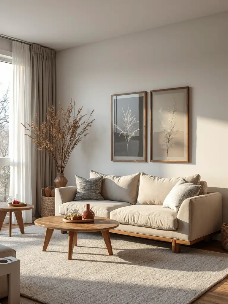 proportional small scale furniture for cozy space
