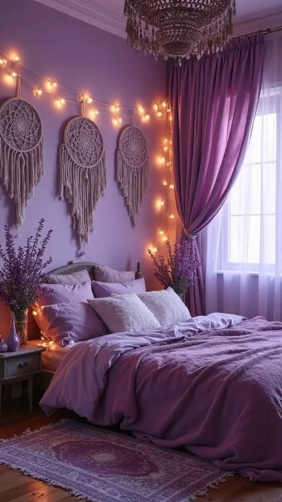 purple boho whimsical dreamlike sanctuary