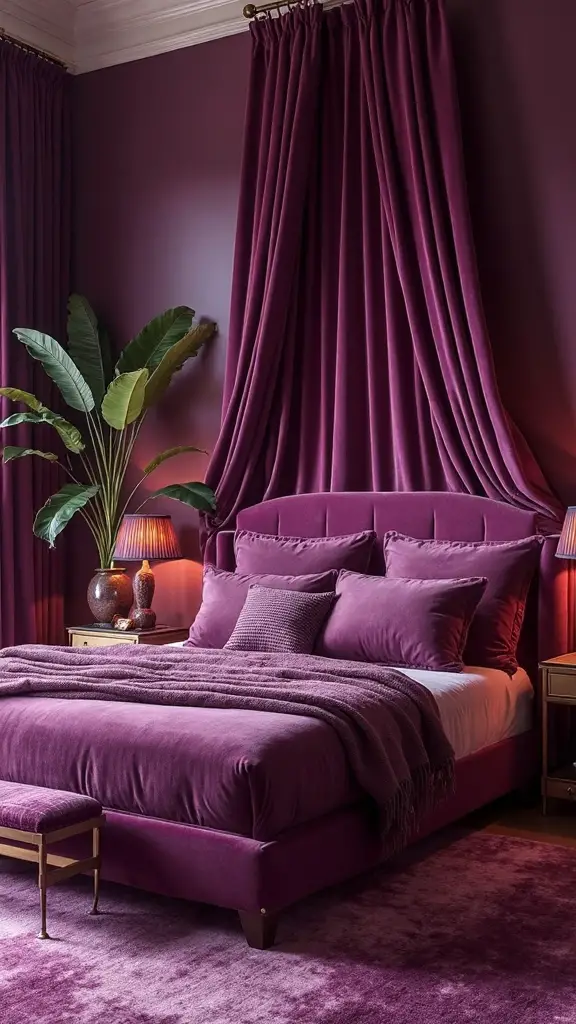 refined luxurious purple velvet sanctuary